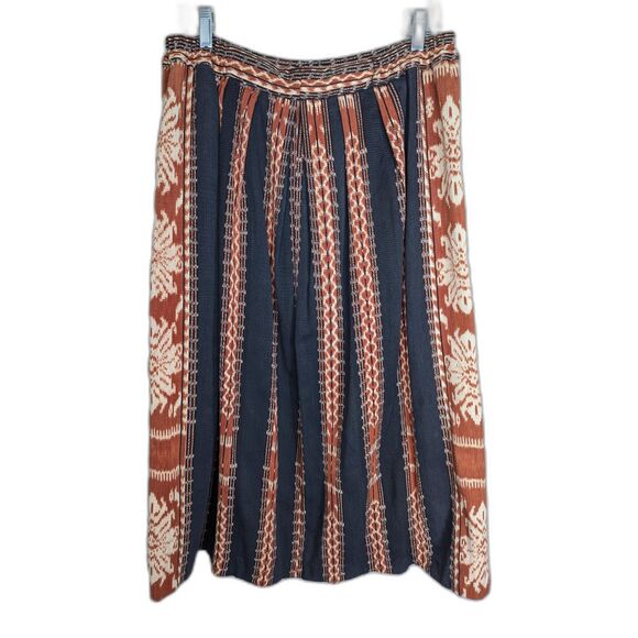 Ikat Art Collections Dresses & Skirts - Vintage Ikat Art Collections Cotton Skirt Black Brown Size M